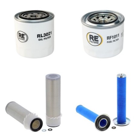 THOMAS T 183 HD Filter Service Kit Air Oil Fuel Filters w/Kubota  Eng.