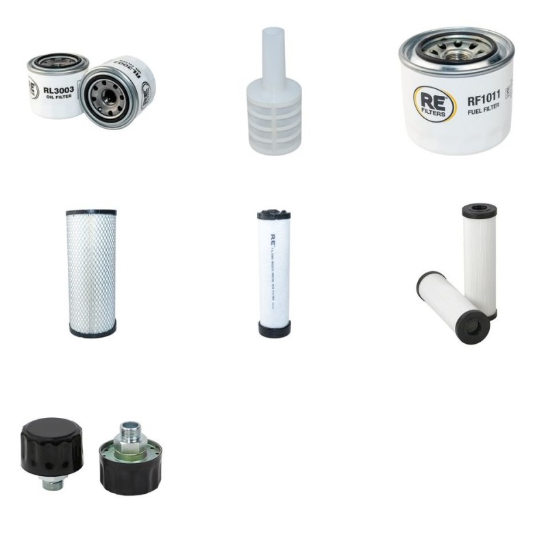 Filter Kit for Thwaites Mach 474 with Yanmar 4TNV88-XMA3 engine YR 2011-