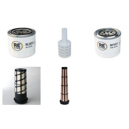 Thwaites Mach 3T Tonne Dumper Filter Service Kit - Air, Oil, Fuel Filters Yanmar