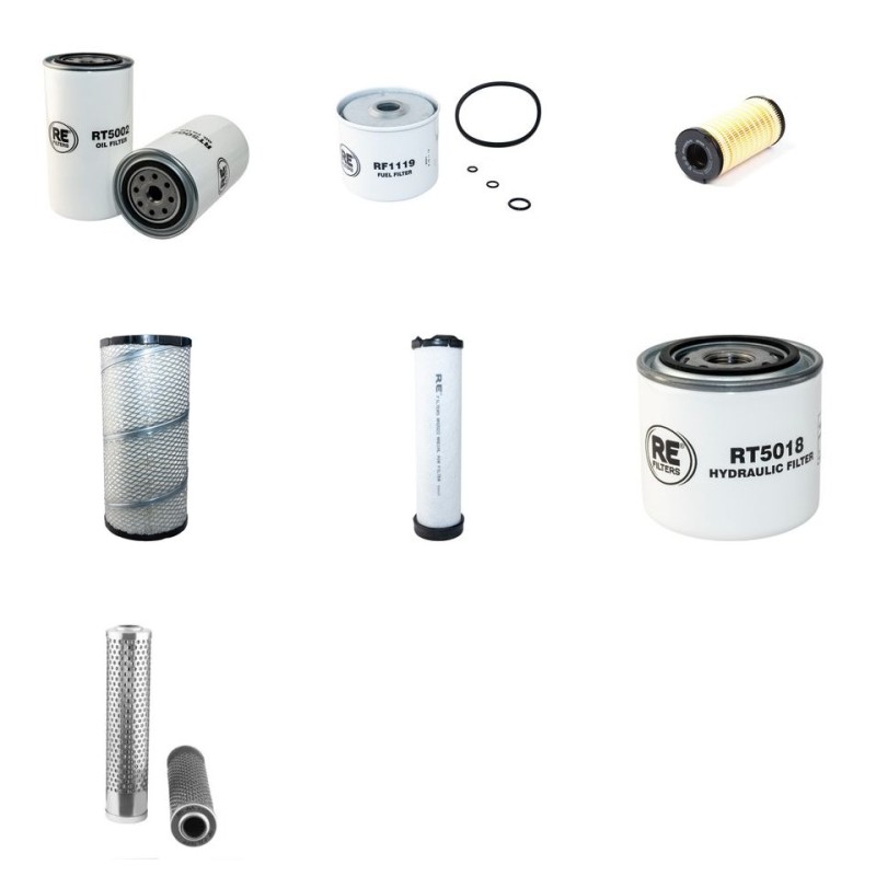 Filter Kit for Thwaites Mach 655 with Perkins 1104D-44T engine 2010-