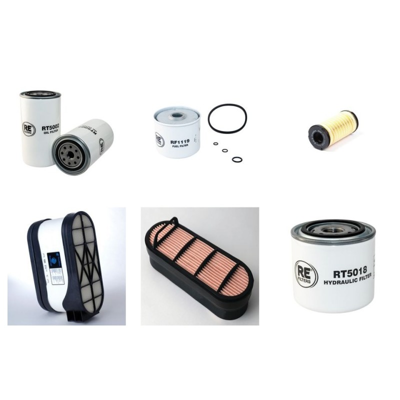 Filter Kit for Thwaites SLCM 598ZZ with Perkins 1104D44Ta engine 2008-