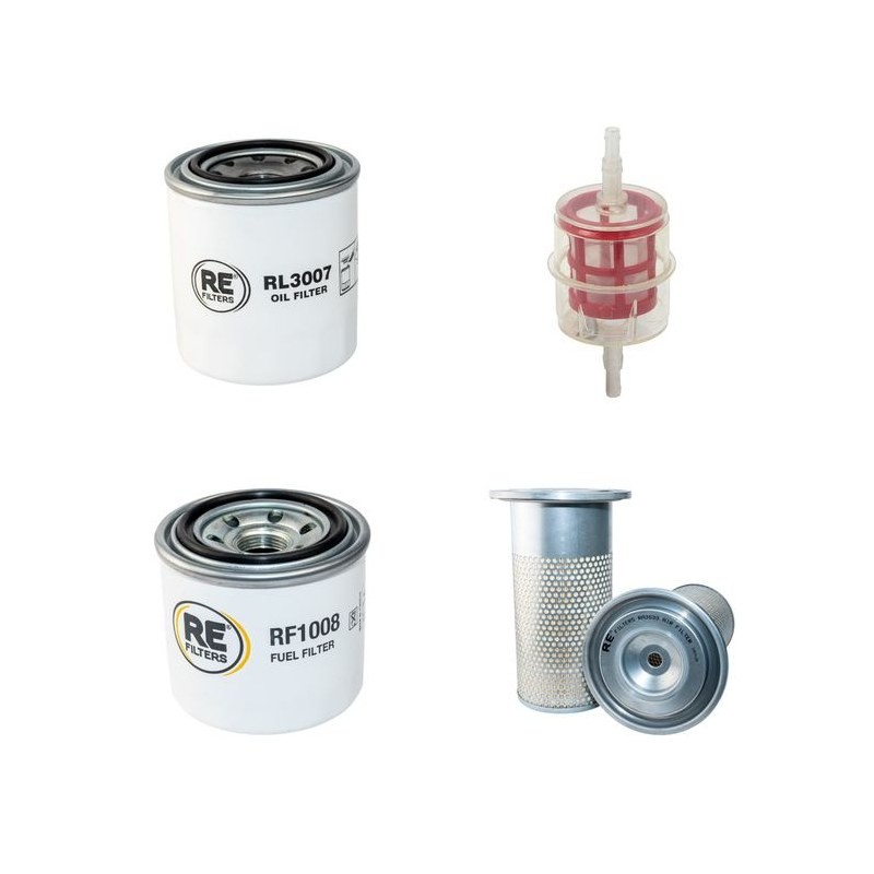 Filter kit for Timberwolf TW190 Air Oil Fuel Filters with Kubota V1505T Engine Year 2011