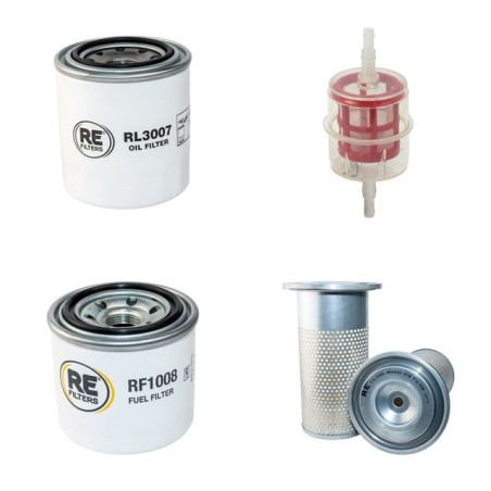 Filter kit for Timberwolf TW190 Air Oil Fuel Filters with Kubota V1505T Engine Year 2011