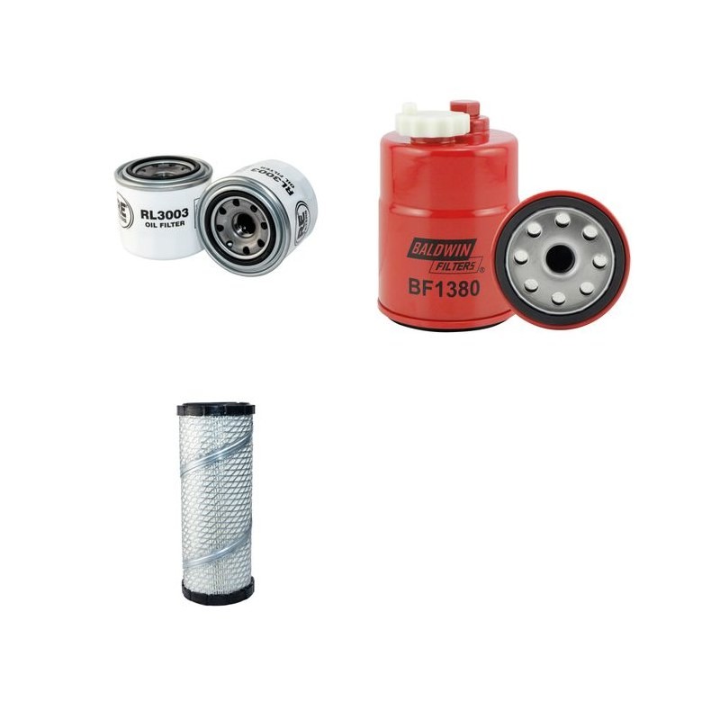 Filter Kit for Toro GroundsMaster 228 D Air Oil Fuel Filters with Kubota D1105 Engine  Year 2004