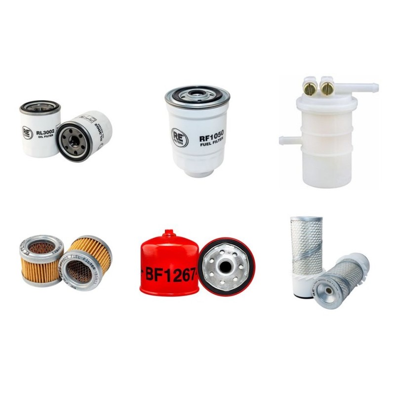Filter Kit for Toro GroundsMaster 322 D Air Oil Fuel Filters with Mitsubishi Engine