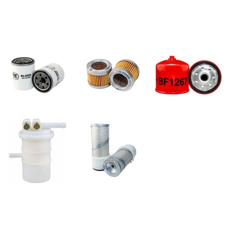 Filter Kit for Toro GroundsMaster 325 D Air Oil Fuel Filters with Mitsubishi Engine