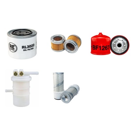 Filter Kit for Toro GroundsMaster 325 D Air Oil Fuel Filters with Mitsubishi Engine
