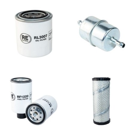 Filter Kit for Toro GroundsMaster 7210 D Air Oil Fuel Filters with Kubota D1105 Engine  Year 2007-