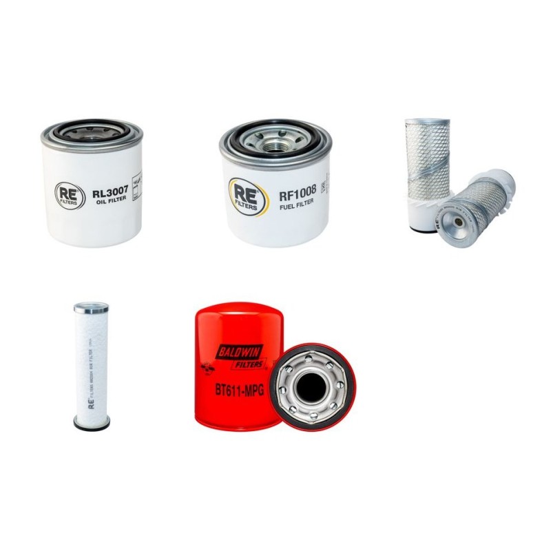 Filter Kit for Toro ReelMaster 3240 D with Kubota V1505 Engine