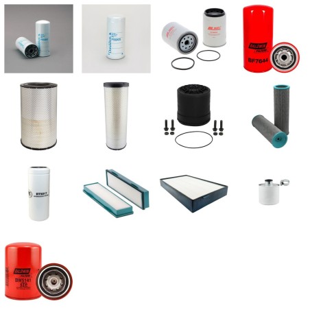 Filter Kit for Volvo A 25D Filter Service Kit with Volvo D10B-ACE2 engine Serial No 11434-15599