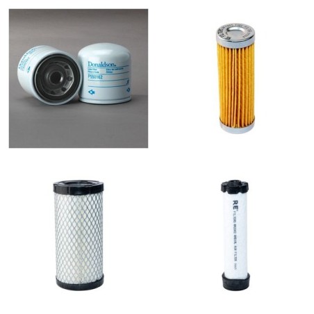 Filter Kit for Volvo DD 15 LARGE Filter Service Kit Air Oil Fuel Filters with Kubota D722 engine  YR 2013-
