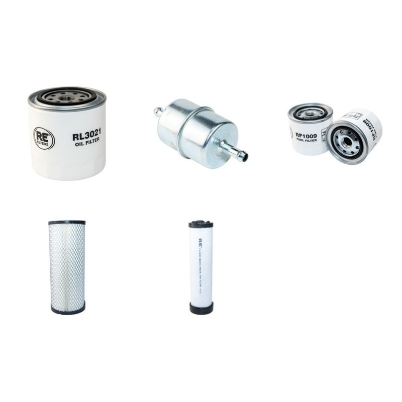 Filter Kit for Volvo DD 28 HF Filter Service Kit Air Oil Fuel Filters with Kubota V2203 engine  YR 2003-