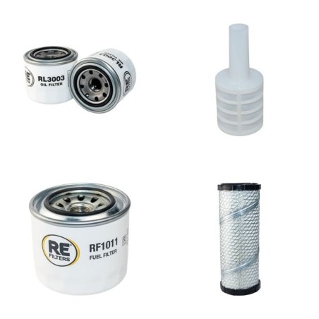 Filter Kit for Volvo EC 35 Filter Service Kit Air Oil Fuel Filters with Volvo D2.2ACAE2E engine  YR 2006-