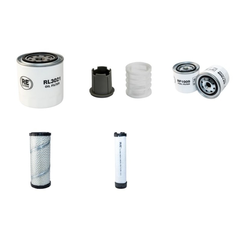 Filter Kit for Volvo ECR 50 D Filter Service Kit Air Oil Fuel Filters with Volvo D2.6A engine  YR 2016