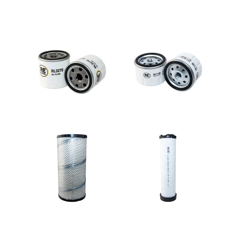 Filter kit for Wacker RT820EC Air Oil Fuel Filters with Lombardini 12L475-2 Engine