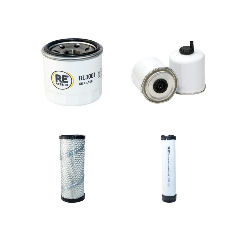 Filter kit for Wacker RTSC3 Air Oil Fuel Filters with Kubota D902-EF04 Engine Year 2015