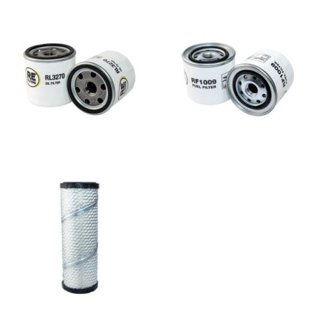 WULFF 2000 Filter Service Kit Air Oil Fuel Filters w/Perkins KR2800 Eng.