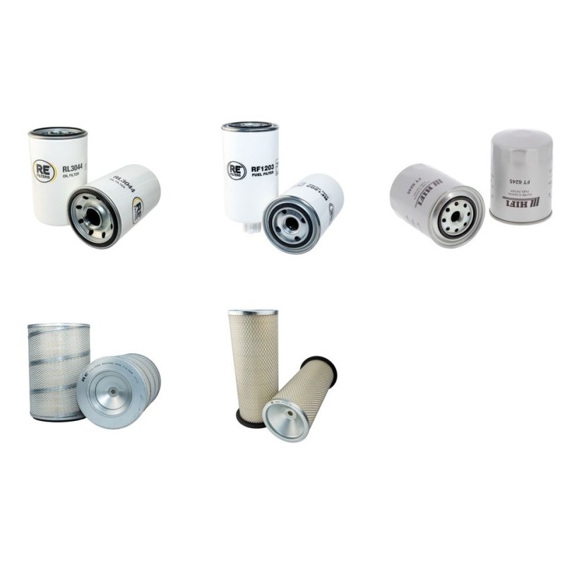 XGMA XG 833 Filter Service Kit Air Oil Fuel Filters w/Isuzu AA-6HK1XQP Eng.