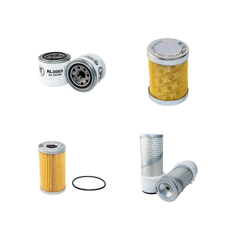 Filter Kit for Yanmar B37V Air Oil Fuel Filters with Yanmar 3TNE88-B1A Engine