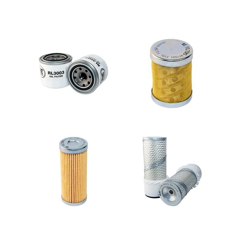 Filter Kit for Yanmar B37-2 Air Oil Fuel Filters with Yanmar 4TNE88B-1 Engine