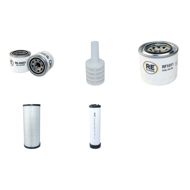 Filter Kit for Yanmar B55WCR/W1K Air Oil Fuel Filters with Yanmar 4TNV94 Engine Year 2005-