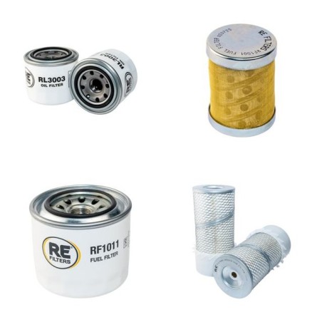 Filter Kit for Yanmar B55WE Air Oil Fuel Filters with Yanmar 4TNE94DB-W Engine Year 2003-