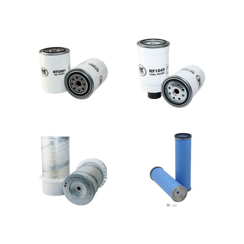 CARMIX D 5000 Filter Service Kit Air Oil Fuel Filters w/Perkins 1004.4 Eng.