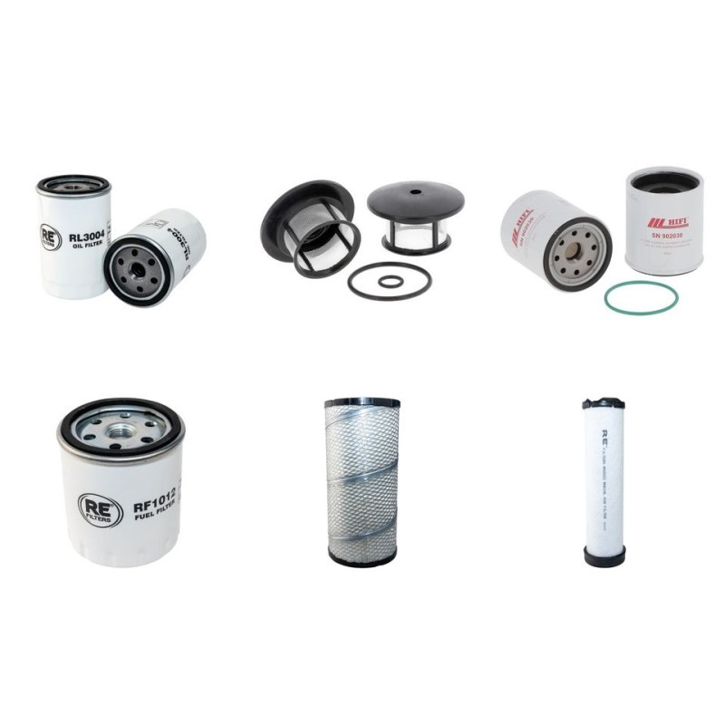 ATLAS AR 70 Filter Service Kit Air Oil Fuel Filters w/Deutz BF 4L1011FT Eng.   YR  2000-