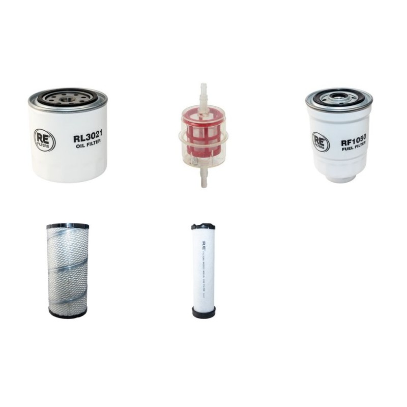 AUSA D 600 AP/APG Filter Service Kit Air Oil Fuel Filters w/Kubota V 3300T Eng.