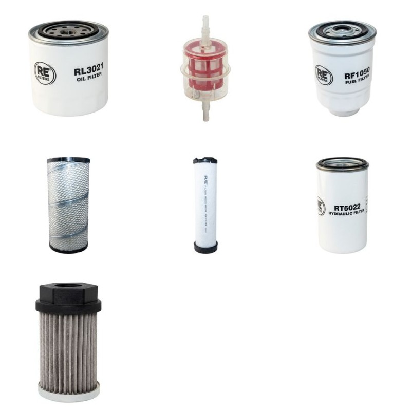 AUSA D 1000 APG Filter Service Kit w/Kubota V 3800 Eng.