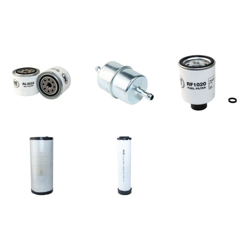 Filter Kit for Bobcat 435(ZHS) with Kubota V2003 Engine Air, Oil, Fuel Filters