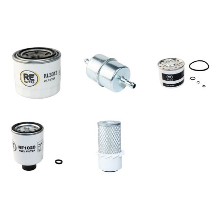 Filter Kit for Bobcat 443 with Kubota D750B Engine Air, Oil, Fuel Filters