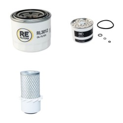 Bobcat 443B Filter Service Kit with Kubota Engine Air, Oil,