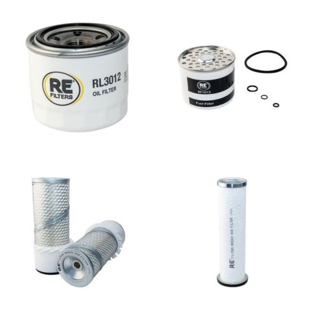 BOBCAT 543B Filter Service Kit w/Kubota Eng. Air, Oil, Fuel Filters Serial No 12001-