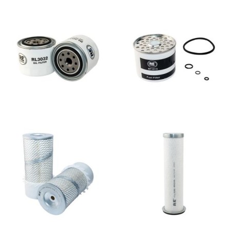Filter Kit for Bobcat 643 Air Oil Fuel Filters with Kubota Engine Serial Number 13525-