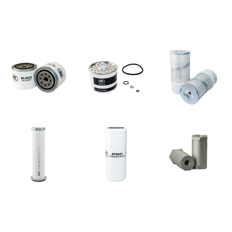 Filter Kit for Bobcat 743B with Kubota V1702 Engine Serial Number 15001-