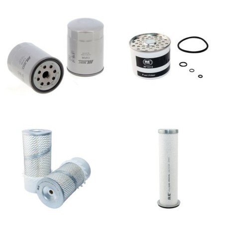 BOBCAT 843 Filter Service Kit w/Isuzu 4JB1 Eng. Air, Oil, Fuel Filters Serial No 24001-