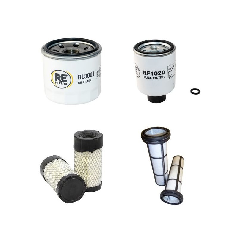 Filter Kit for Bobcat MT55 with Kubota D 902E3B Engine Air, Oil, Fuel Filters