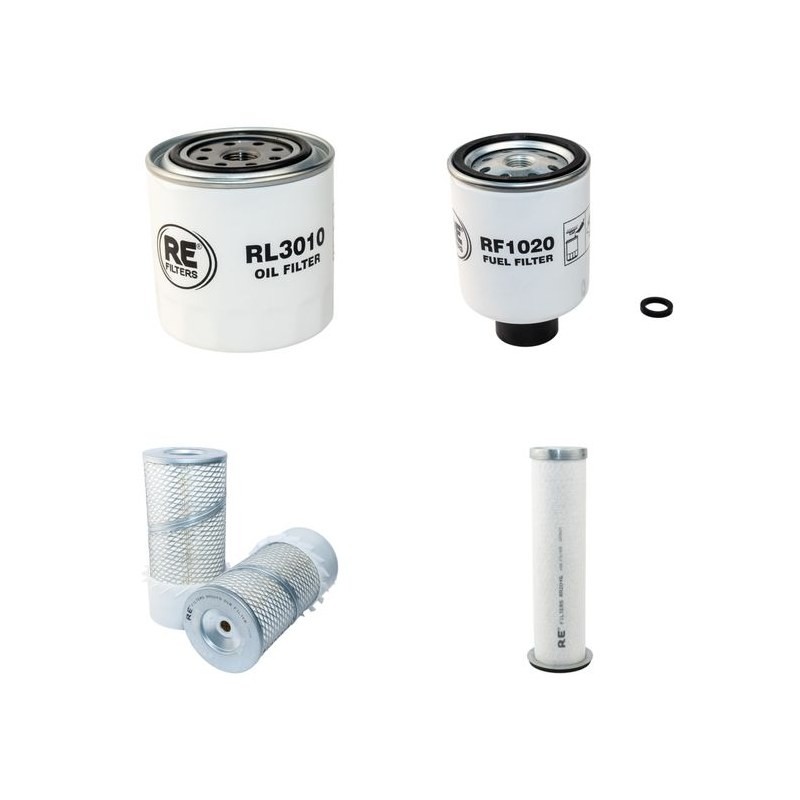BOBCAT T 190H Filter Service Kit w/Kubota V 2403M-DI-TE2BBC1 Eng. Air, Oil, Fuel Filters