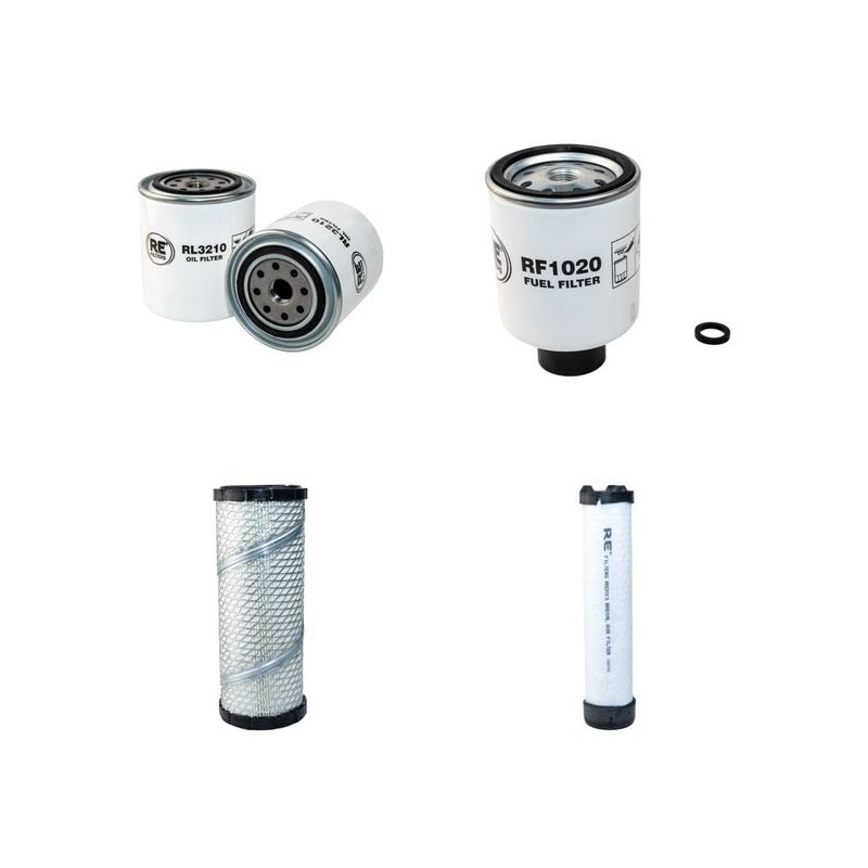 Filter Kit for Bobcat X328D Air Oil Fuel Filters with Kubota D1703-B Engine Serial Number 23411001- Year 2001-