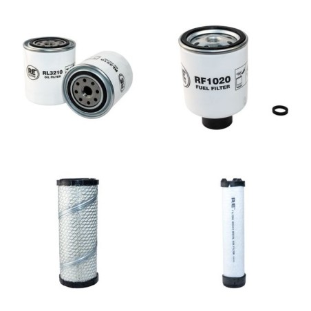 Filter Kit for Bobcat X328D Air Oil Fuel Filters with Kubota D1703-B Engine Serial Number 23411001- Year 2001-