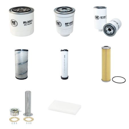 BOMAG BW 174 AP-AM Filter Service Kit w/Kubota V 3800 DI-T Eng.
