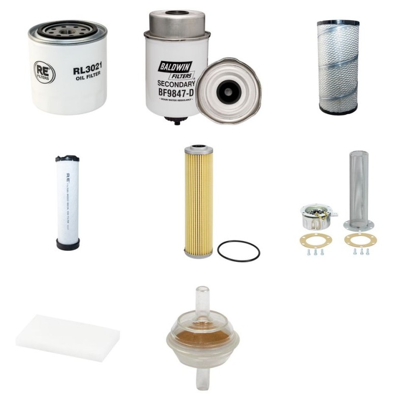 BOMAG BW 174 AP-4 (AM)  Filter Service Kit w/Kubota V 3800 DI-T Eng. SN  S/N1010000000 YR  01-