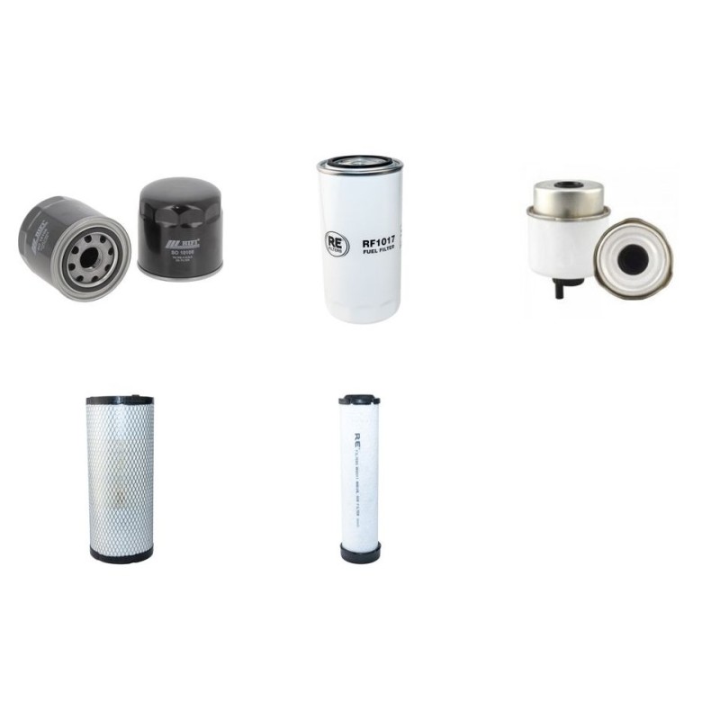 Filter kit for Case 21 F TIER 4 Air Oil Fuel Filters with FPT F5H FL463 B*F001 Engine  YR 6.14-
