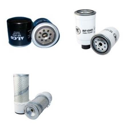 Filter kit for Case 121 B Air Oil Fuel Filters with Perkins Engine
