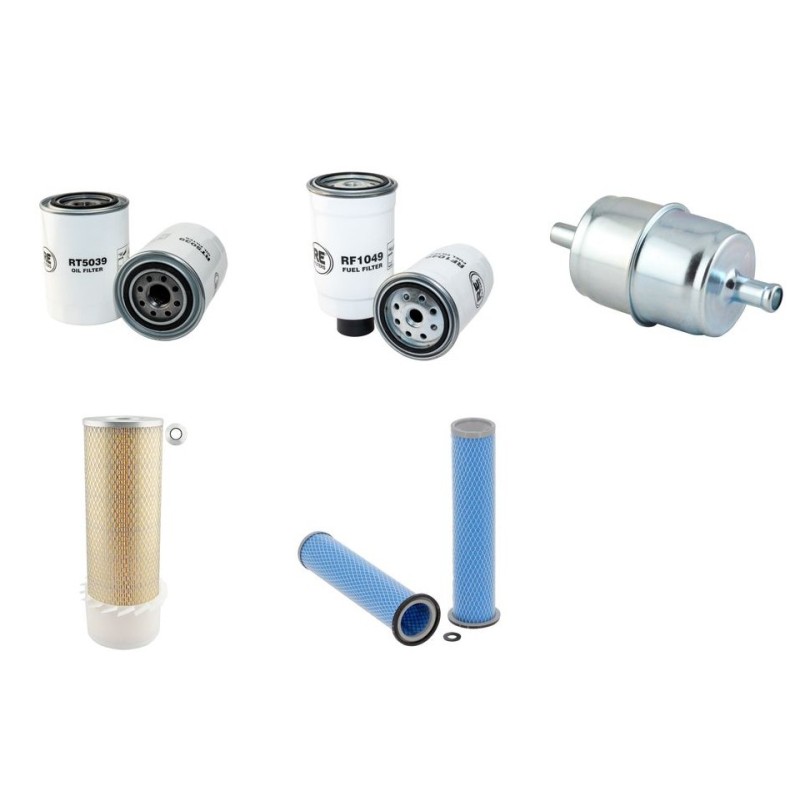 Filter kit for Case 580 SUPER K Air Oil Fuel Filters with Cummins Engine