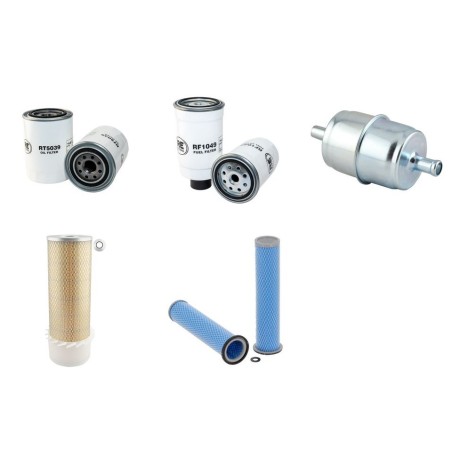 Filter kit for Case 580 SUPER K Air Oil Fuel Filters with Cummins Engine