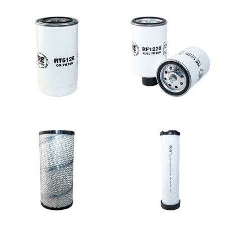 Filter kit for Case 580 SUPER M Serie 2 Air Oil Fuel Filters with Cummins Engine