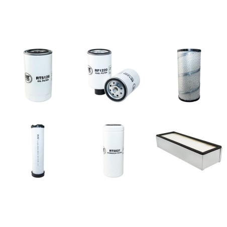 Filter kit for Case 580 SUPER R Serie 2 with CNH 445T/M2 Engine  YR 2006-2008