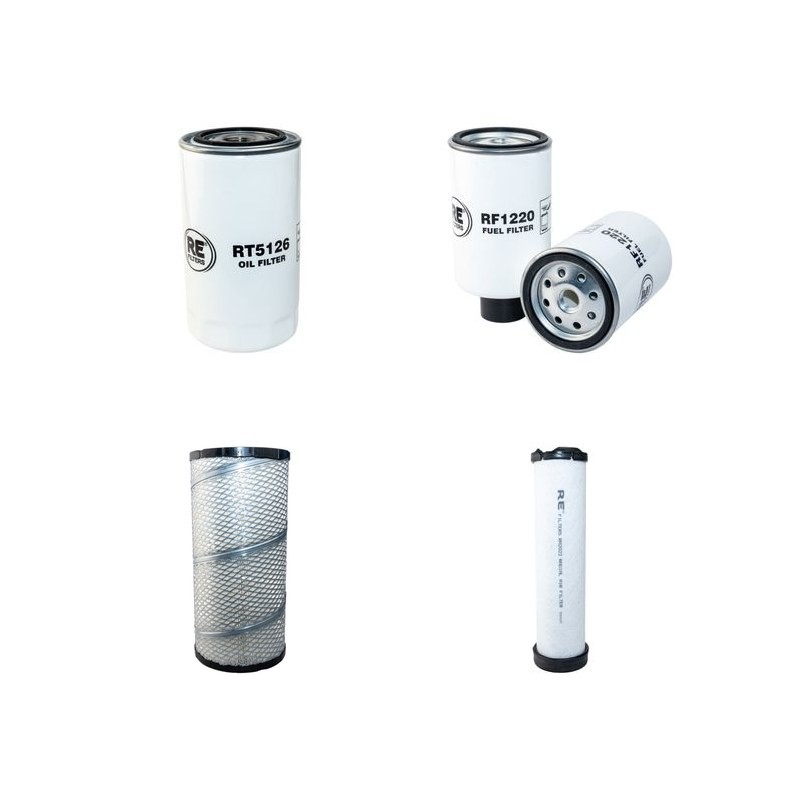 Filter kit for Case 580 SUPER R Serie 2 Air Oil Fuel Filters with CNH 445T/M2 Engine  YR 2006-2008